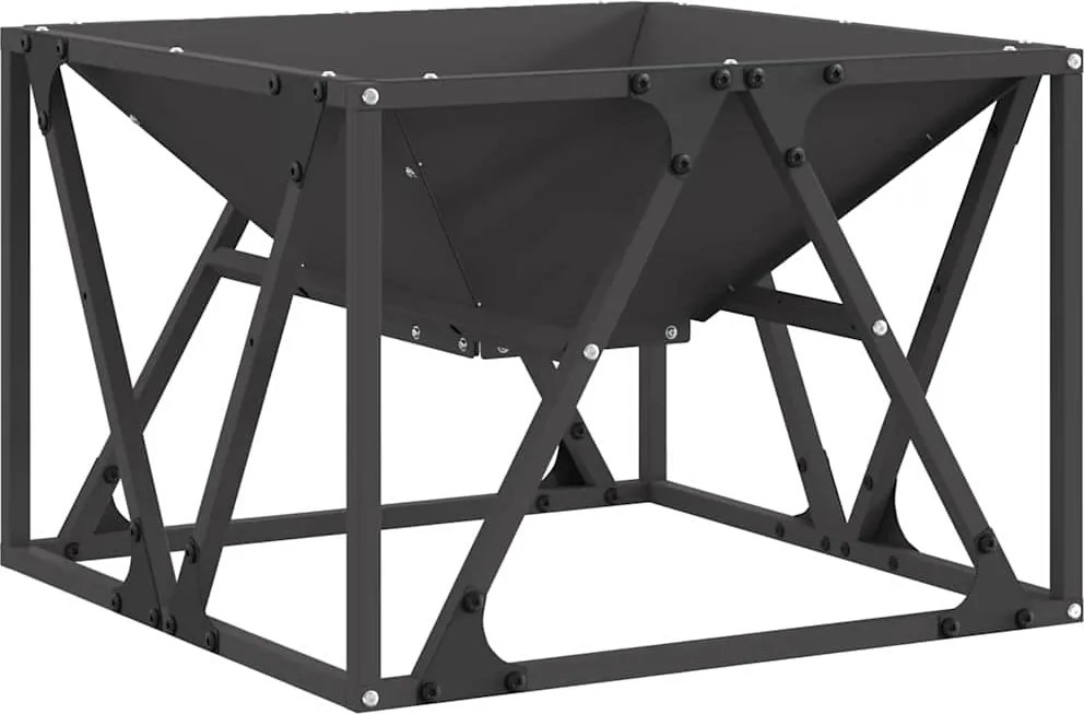 vidaXL Cuptor de foc Negru 50 x 50 x 35 cm Oțel