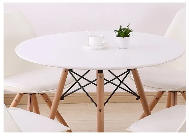 PROMOTIE Masa de dining alba OSLO 60x60cm a doua calitate