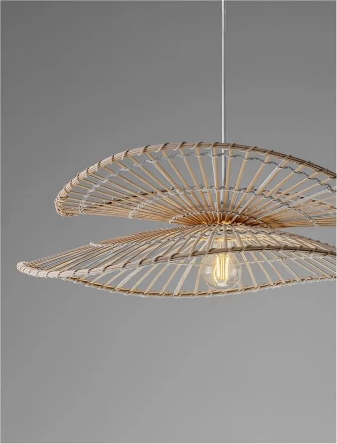 Lustra suspendata design natural, ARTIC, D 60cm