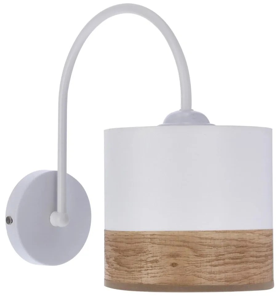 Lampă de perete BIANCO 1xE27/40W/230V alb/maro