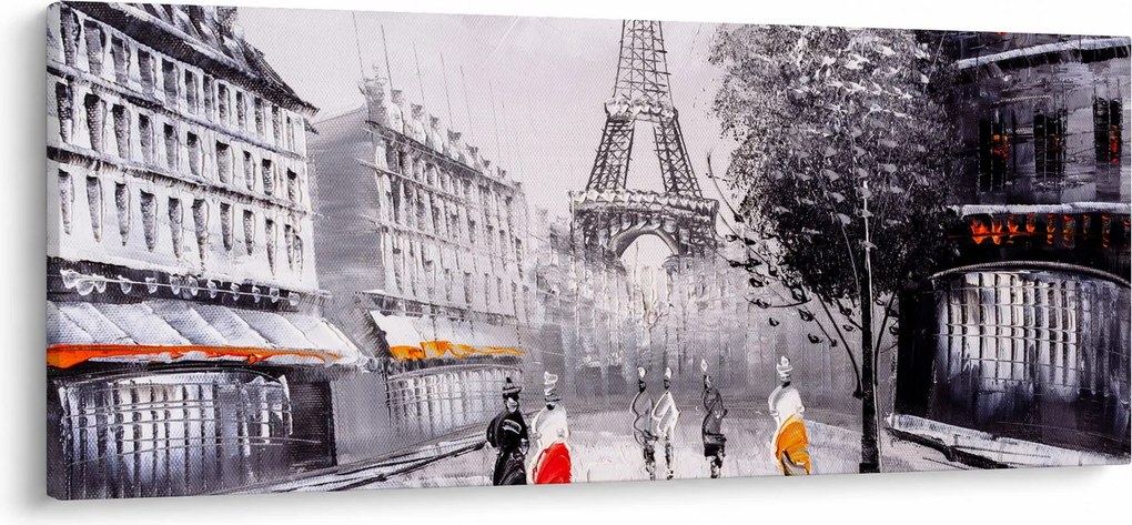Tablou - Pictură în ulei, Paris (120x50 cm)