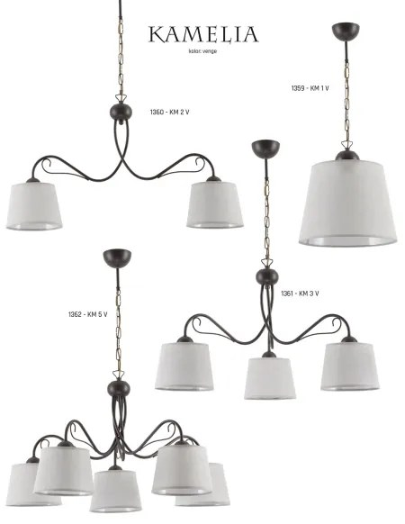 KAMELIA KM 3 V - Lustra cu lant 3xE27/60W/230V