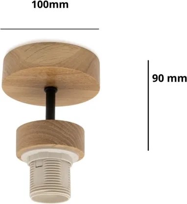 Brilagi - Lustru aplicat PARTY 1xE27/60W/230V, Ø 10 cm, stejar