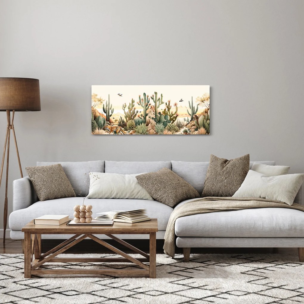 Tablou - Deșert, acvariu (120x50 cm)