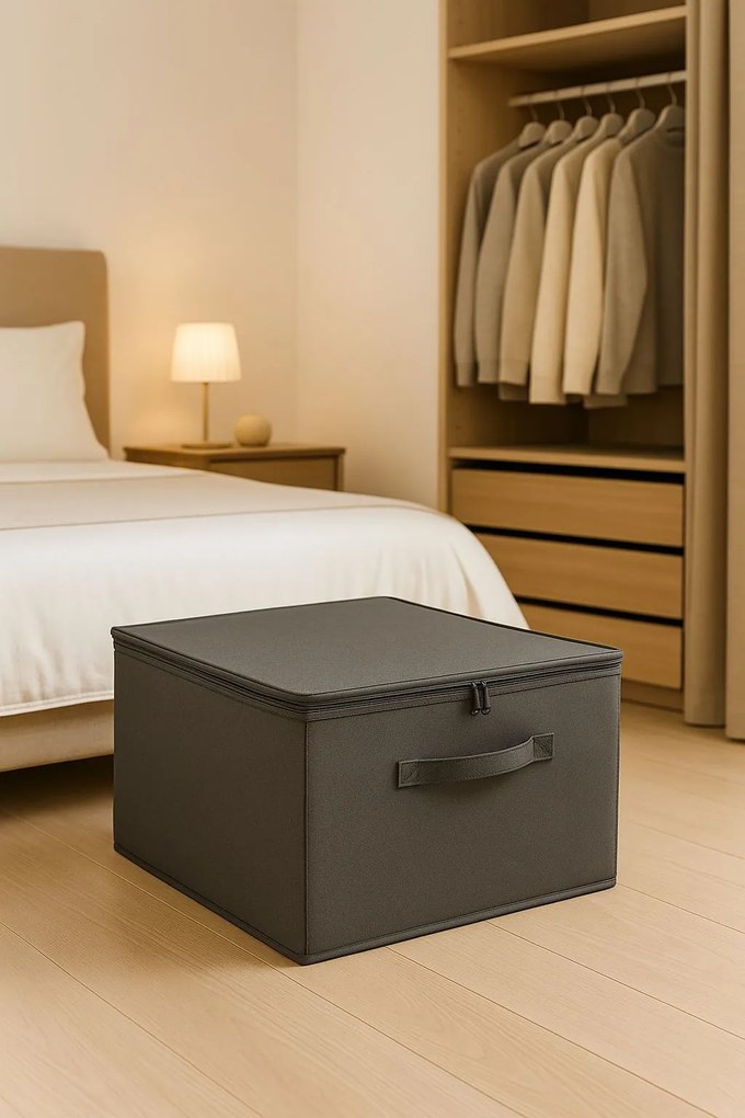 Cutie de depozitare din pâslă, Aberto Design, Culoare: Antracit