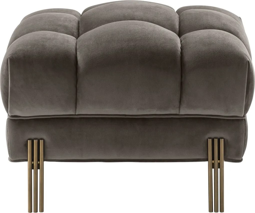 Taburete design elegant design LUX Sienna, catifea gri 113390 HZ