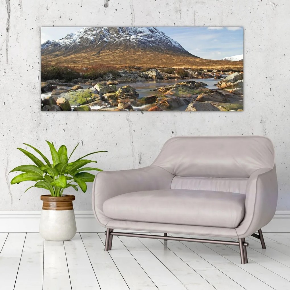 Tablou - Munte cu râu (120x50 cm)