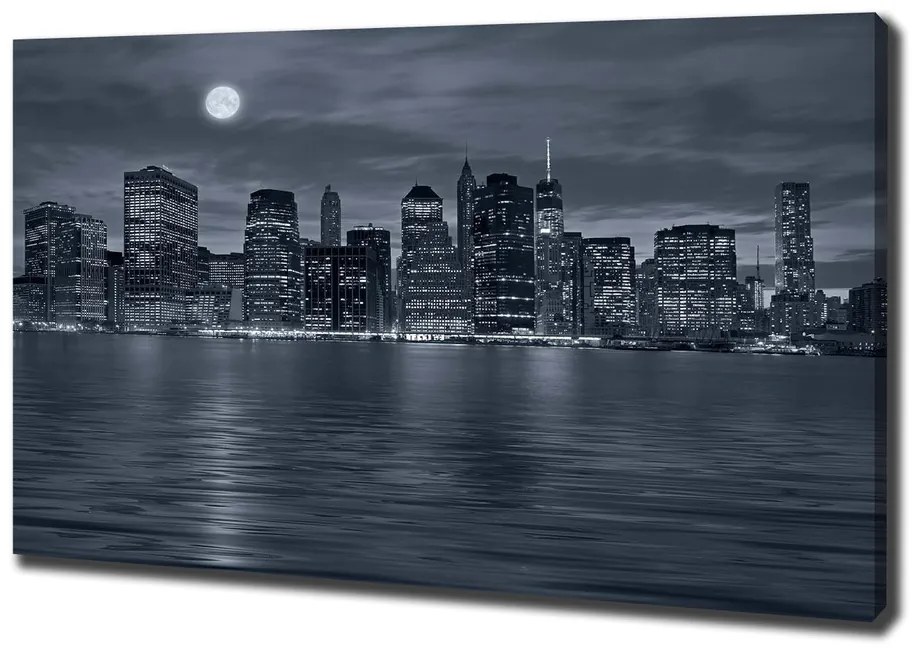 Tablou pe pânză canvas New york, pe timp de noapte