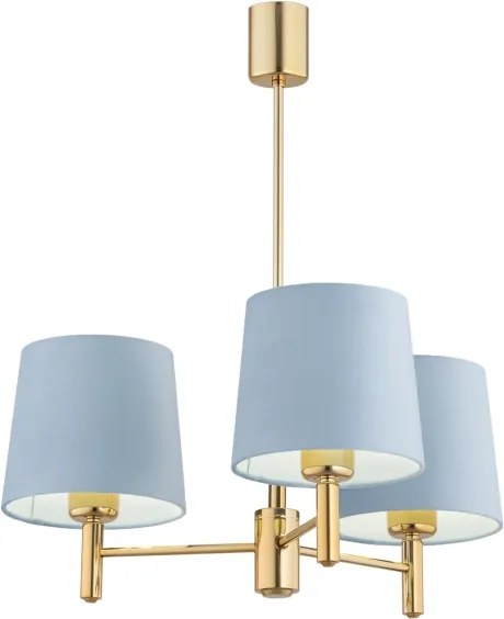 BRILAGI - Lustră pe tijă MONTE 3xE27/60W/230V albastru/auriu