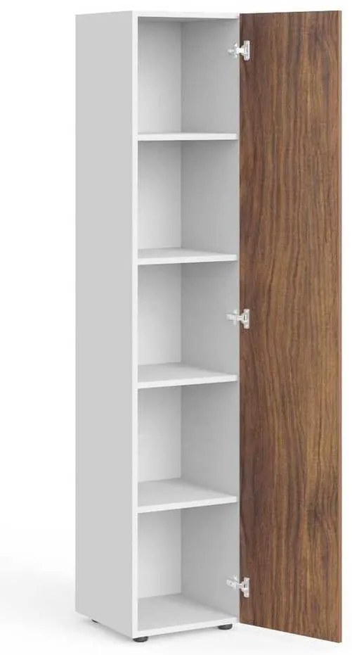 Dulap înalt Manager 39,9 x 42,2 x 196,5 cm, dreapta, nuca warmia / alb