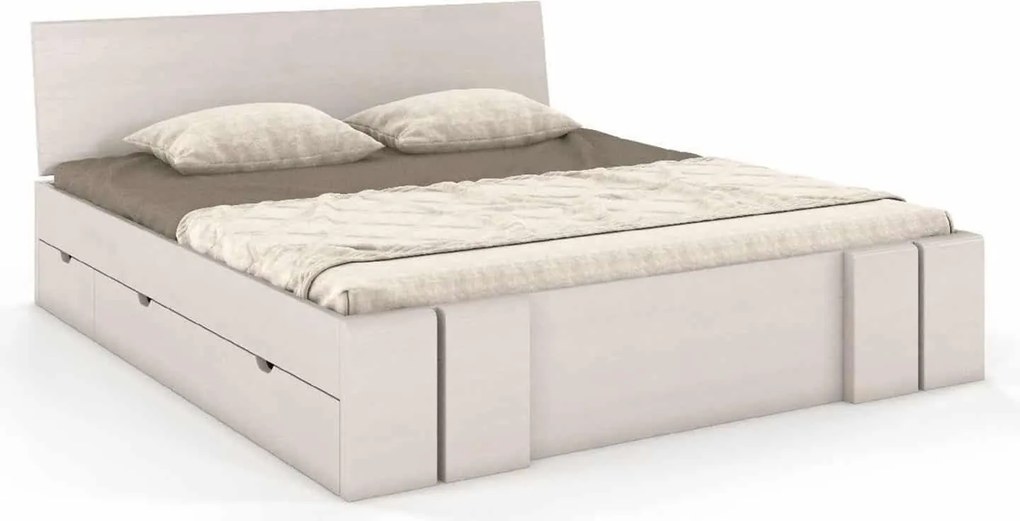 Pat lemn masiv TerraCraft Model 4 cu Sertar Pin Personalizabil - 200x200, Natur
