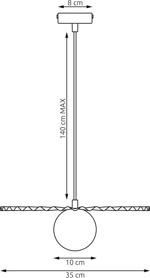 Lustră suspendată pe cablu UMBRA 1xG9/8W/230V bej