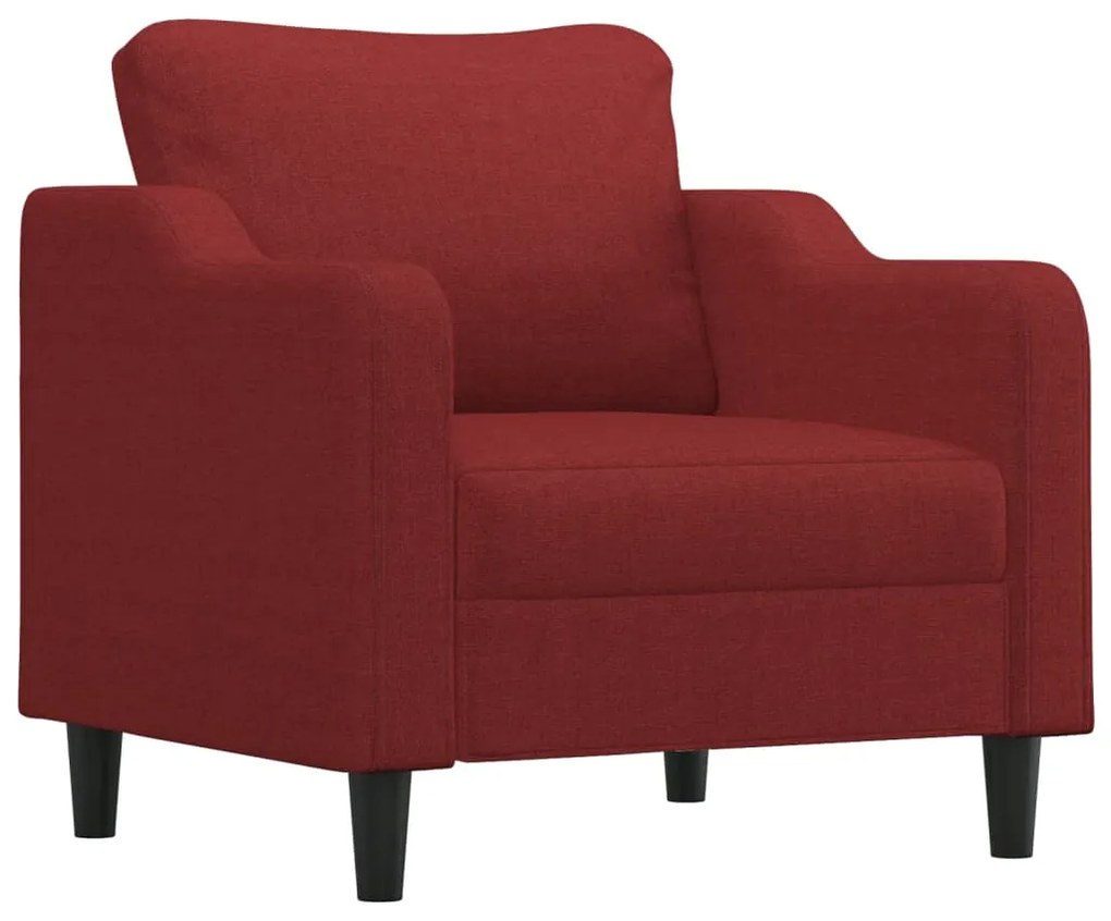 348935 vidaXL Fotoliu canapea, roșu vin, 60 cm, material textil