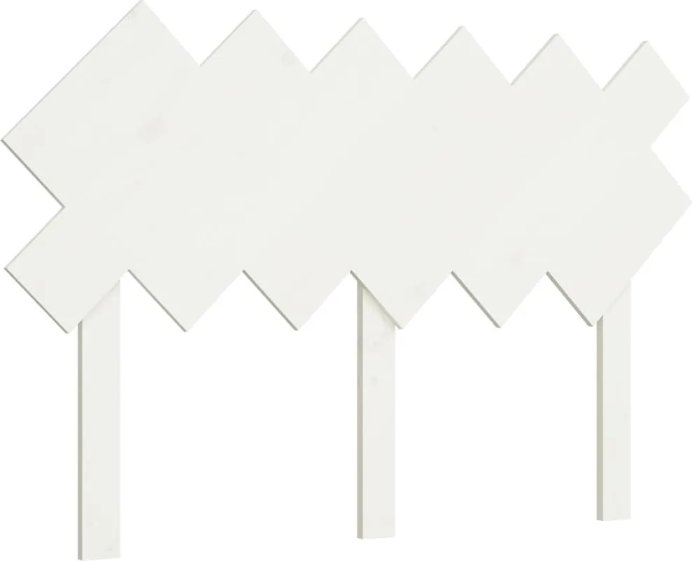 vidaXL Tăblie de pat, alb, 122,5x3x80,5 cm, lemn masiv de pin