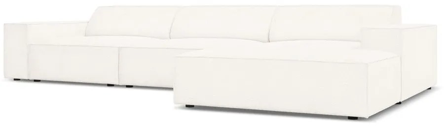 Colțar bej cu tapițerie bouclé (pe partea dreaptă) Jodie – Micadoni Home