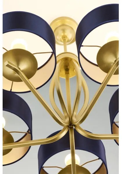 Jupiter 2114 - Candelabru pe tijă KASZMIR 5xE27/15W/230V albastru/auriu