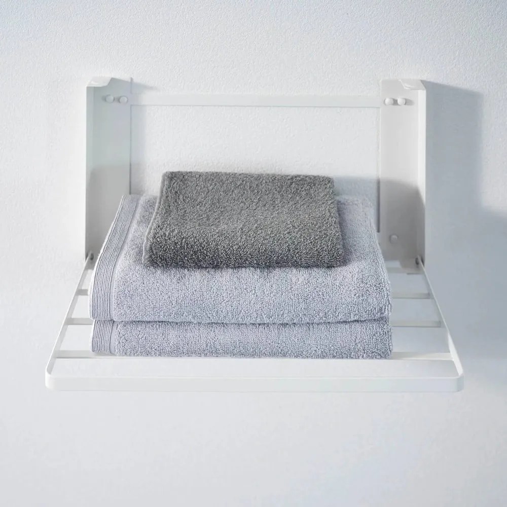 Raft pentru baie alb mat de montat pe perete din oțel Tower – YAMAZAKI