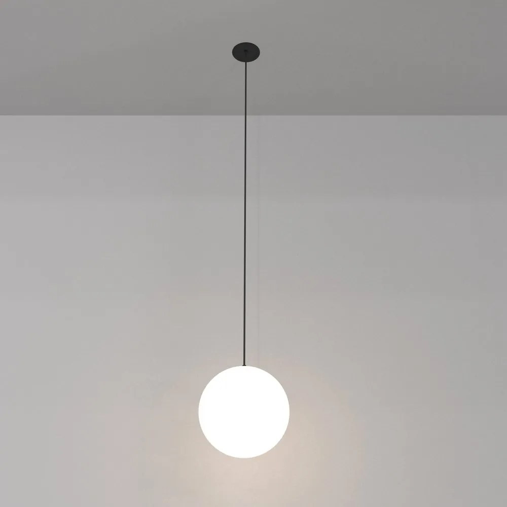 Pendul LED incastrabil design tehnic Luna negru, 4000K