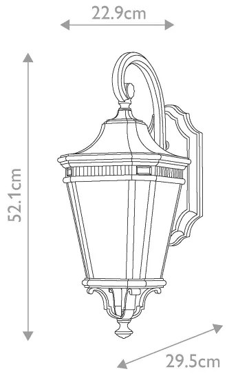 Aplică de exterior COTSWOLD LANE 2xE14/60W/230V IP44 neagră Feiss