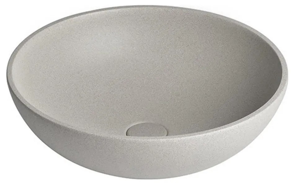 Sapho - Lavoar TURF pe blat Ø 44 cm, beton/areniscă albă