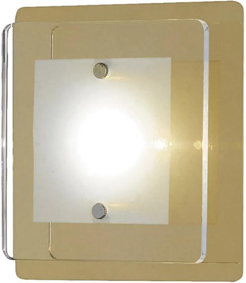 Aplica LED Lene metal/sticla, galben, 12 cm, 1 bec, 230 V, 5 W