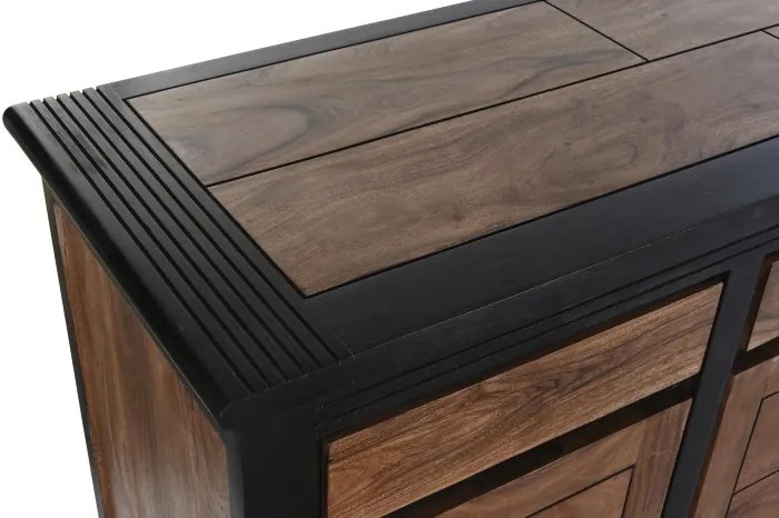 Comoda, neagra, din lemn de acacia, Serafina