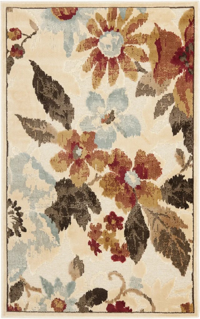 Covor Floral Amalia, Bej/Multicolor, 79x122