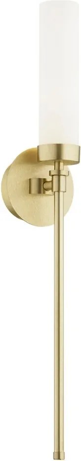 Aplica de perete stil elegant PRESTON alama/sticla opal