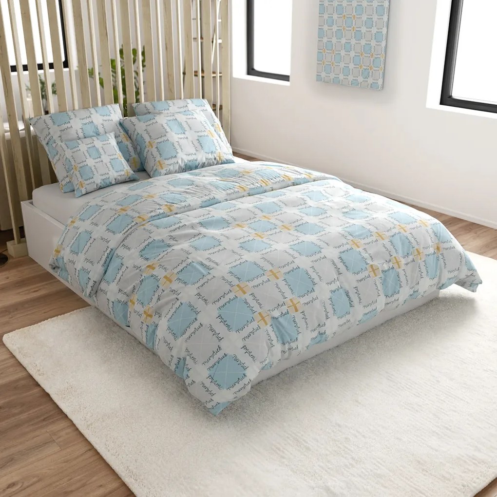 Lenjerie din microfibra GALDAR albastru Dimensiune lenjerie de pat: 70 x 80 cm | 140 x 200 cm