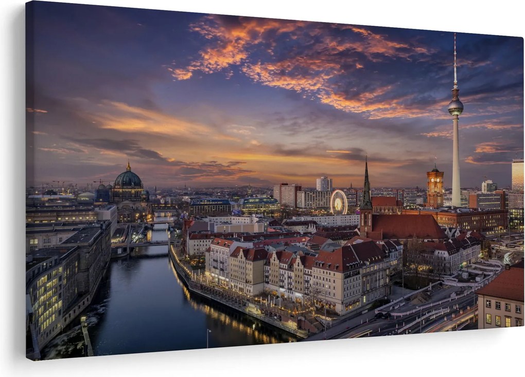 Tablou - Apus de soare în Berlin (90x60 cm)