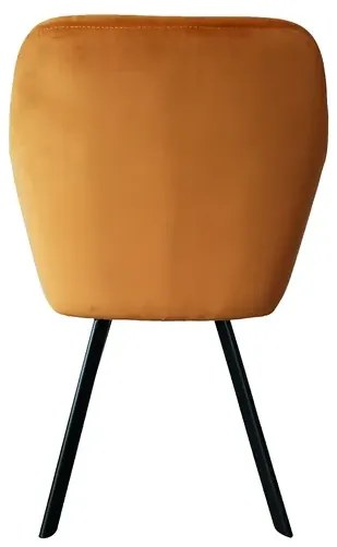 Fotoliu, material de catifea muştar/negru, ZERON NEW