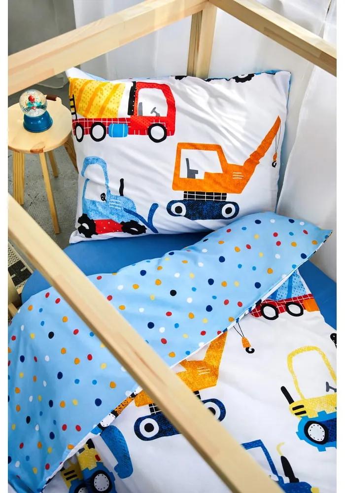 Lenjerie de pat pentru copii din bumbac 140x200 cm Machines – Bonami Selection