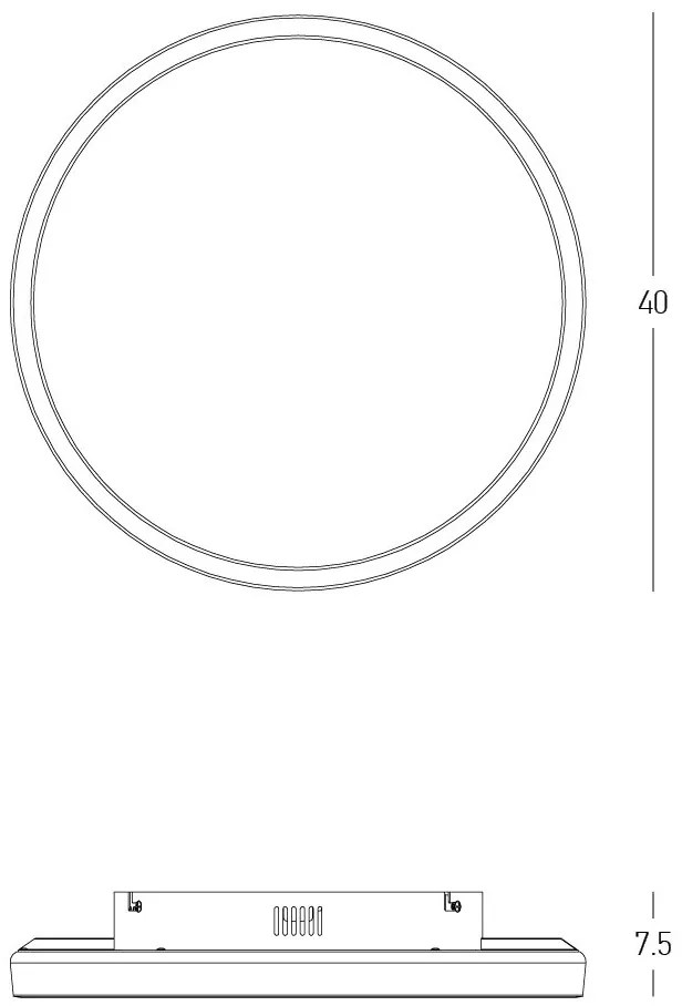 Plafoniera LED CCT, diametru 40cm, BRUSHED COFFEE ZB-25162