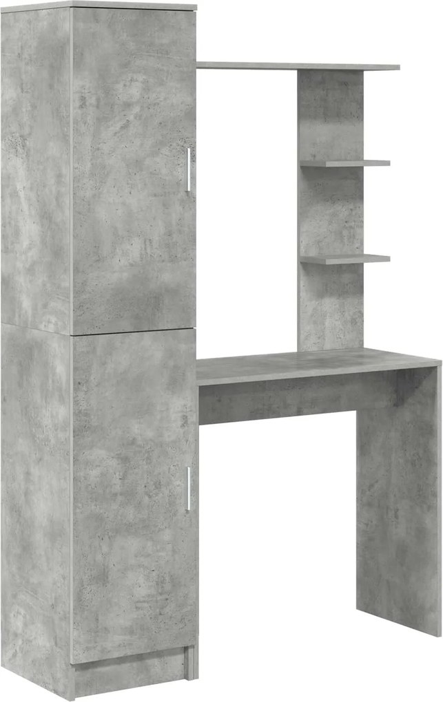 vidaXL Birou 2 pcs Gri din beton