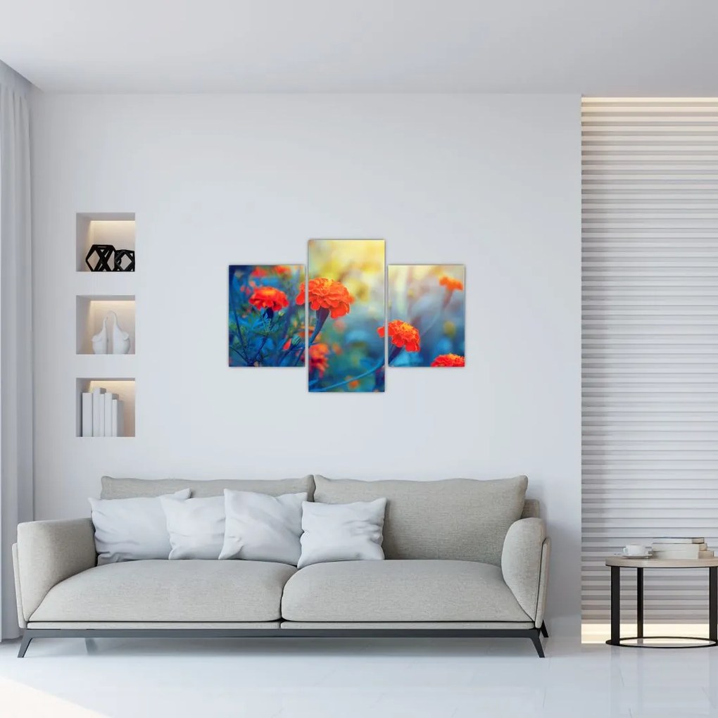 Tablou - Flori portocalii (90x60 cm)