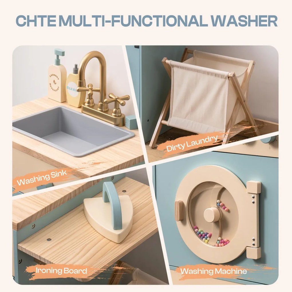 Bucatarie copii din lemn Series Albastru