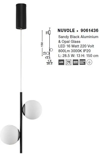 Lustra/Pendul LED design modern NUVOLE