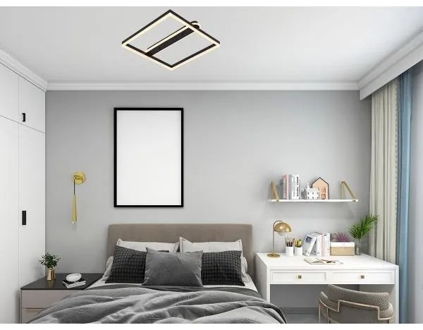 Plafonieră LED dimabilă, 60 W, 230 V, 3000–6500 K, cu telecomandă