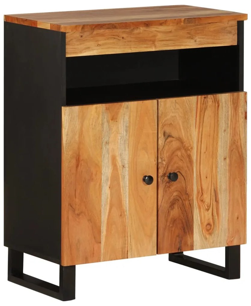 352914 vidaXL Servantă cu 2 uși, 60x33x75 cm, lemn masiv de acacia