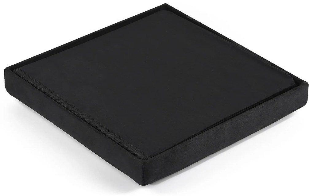 Taburet pliabil negru ZAREX VELVET L