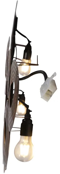 Aplică de perete Art Deco din cupru 138 cm - Circles