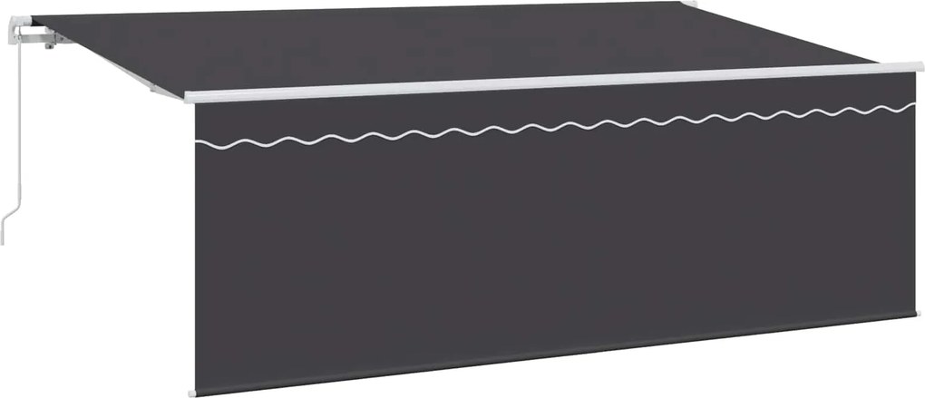 vidaXL Cortina Retractabilă Manual Antracit 400 x 200 cm