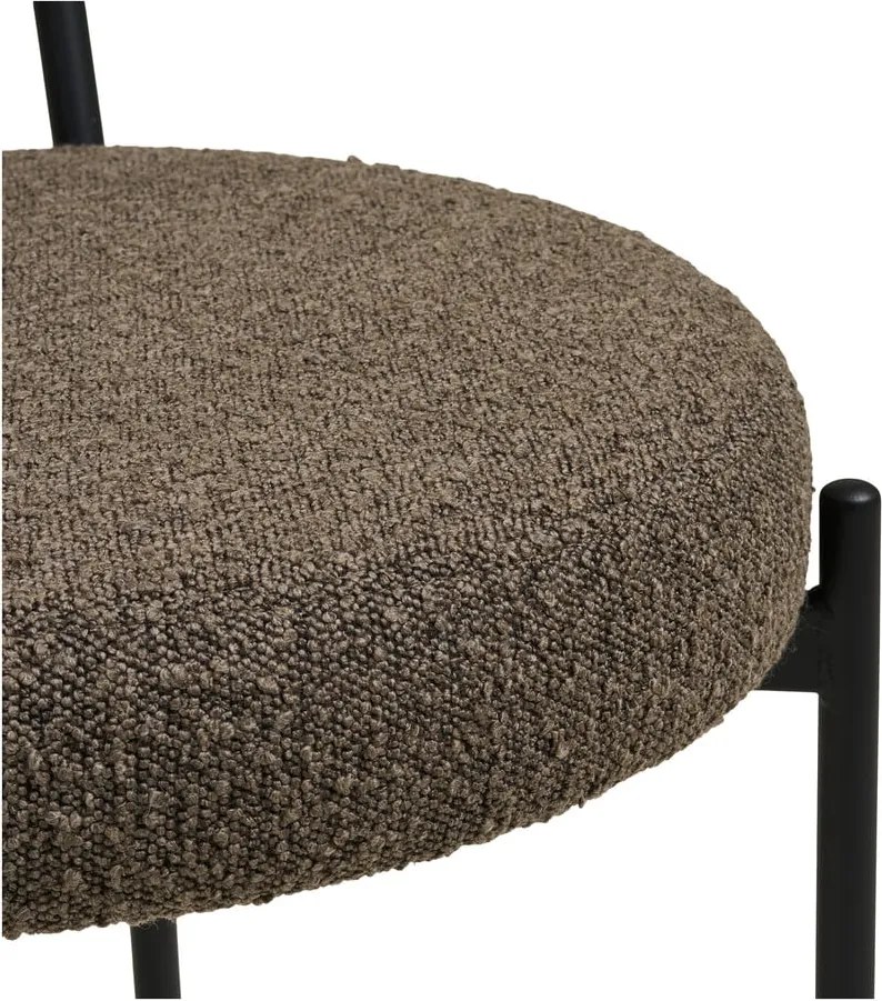 Scaun de dining maro tapițat Badalona – House Nordic