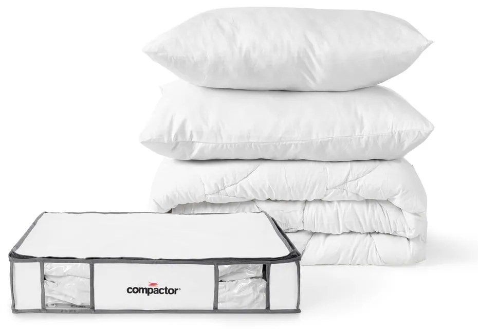 Cutii de depozitare pentru haine 3 buc. din material textil cu vacuum/cu pereți întăriți 45x65x15,5 cm Life – Compactor