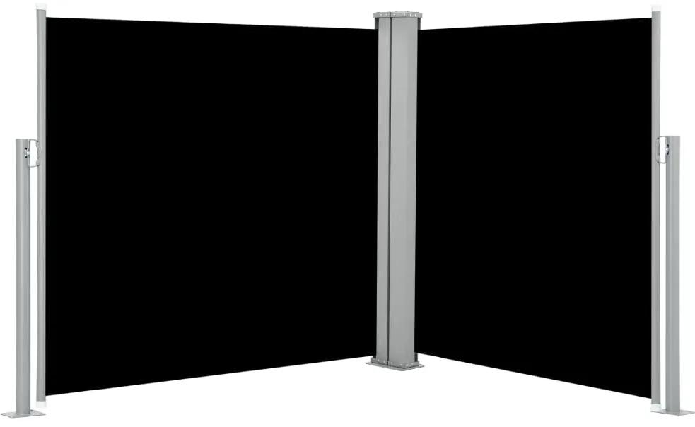 vidaXL Copertină laterală retractabilă, negru, 100 x 600 cm