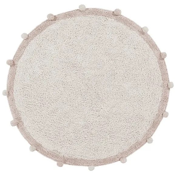 Covor pentru copii crem lavabil/țesut manual din bumbac ø120 cm Bubbly Vintage Nude – Lorena Canals