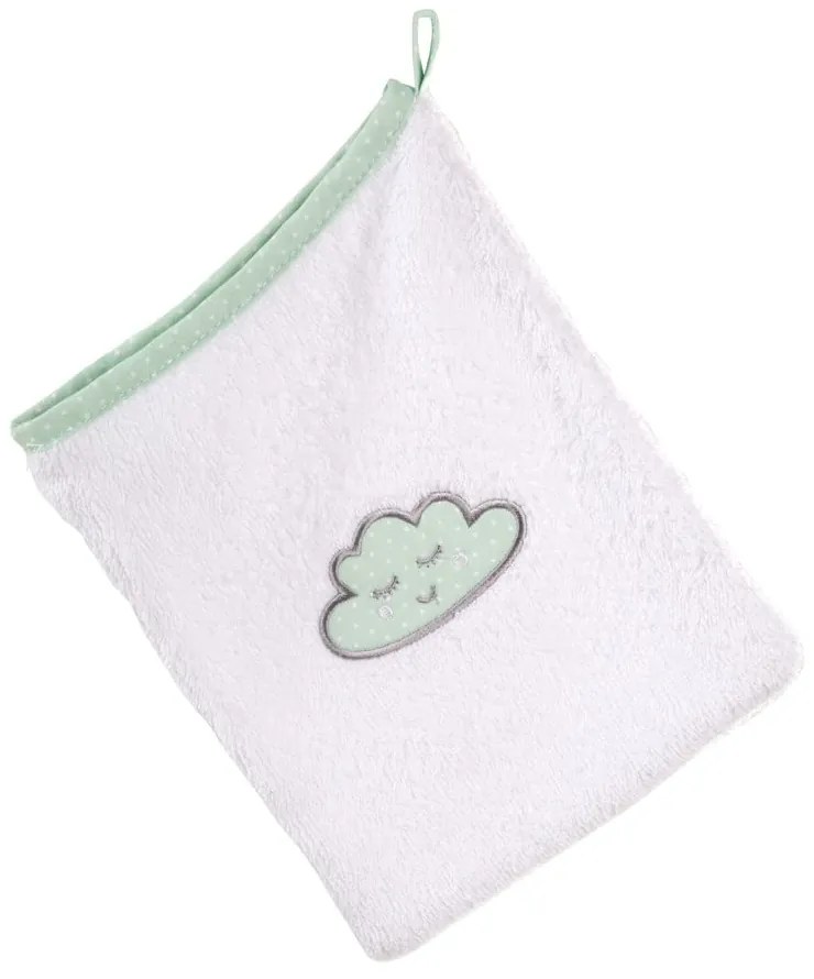 Prosop cu glugă pentru copii alb din bumbac 80x80 cm Happy Cloud – Roba