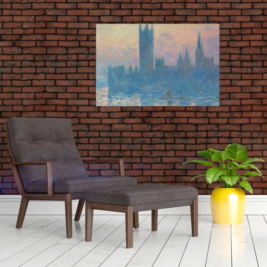 Tablou - Claude Monet, The Houses of Parliament, Sunset, reproducere (90x60 cm)