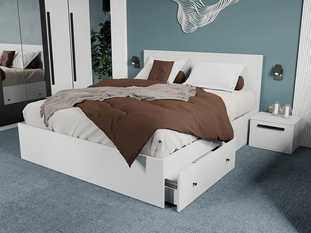 Set mobila dormitor complet Alb Nude C10