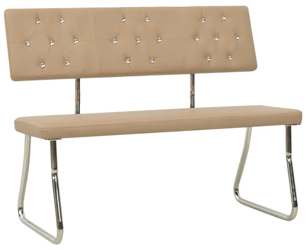 325861 vidaXL Bancă, cappuccino, 110 cm, piele ecologică